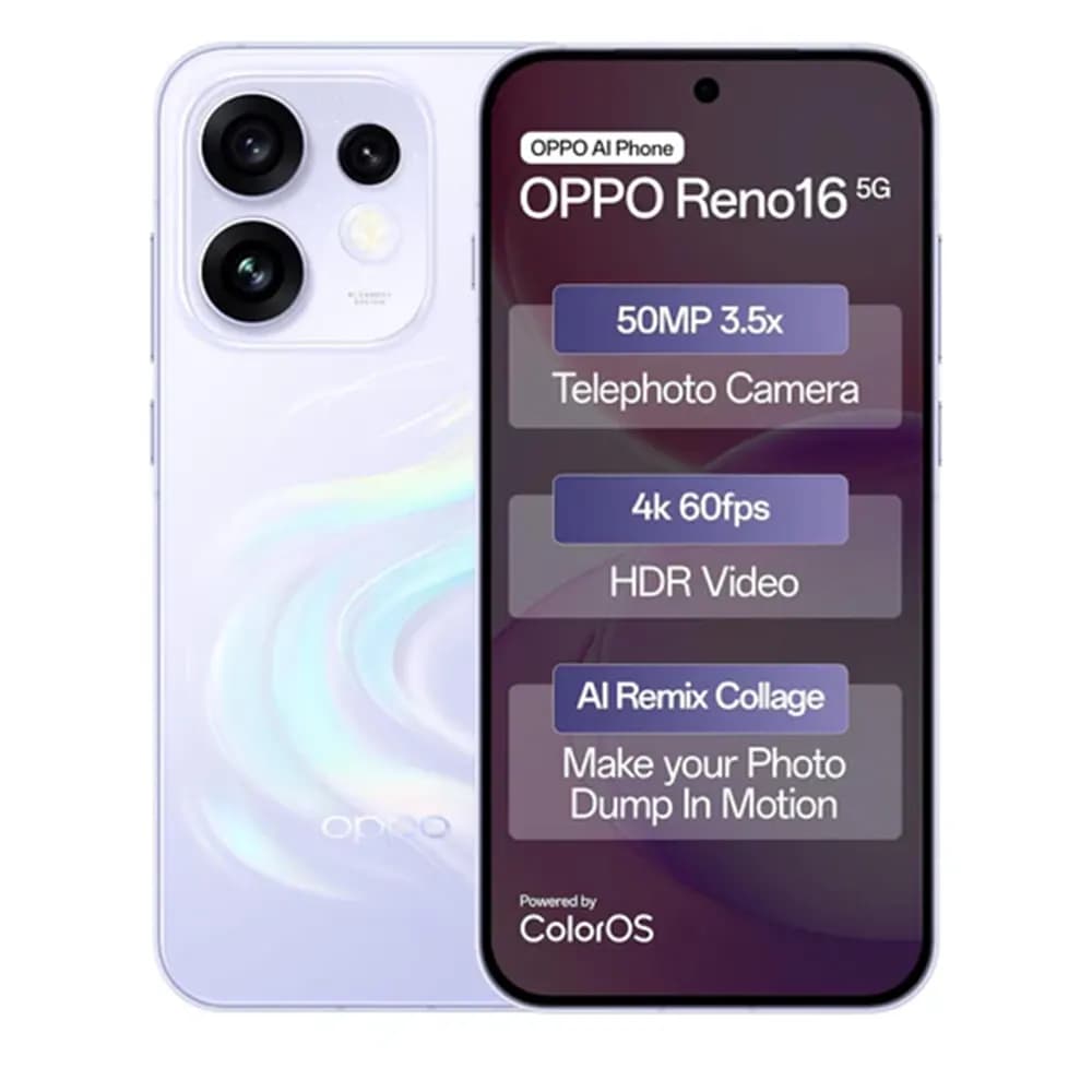 Oppo Reno 16 Dual Sim - 256GB, 12GB Ram,5G