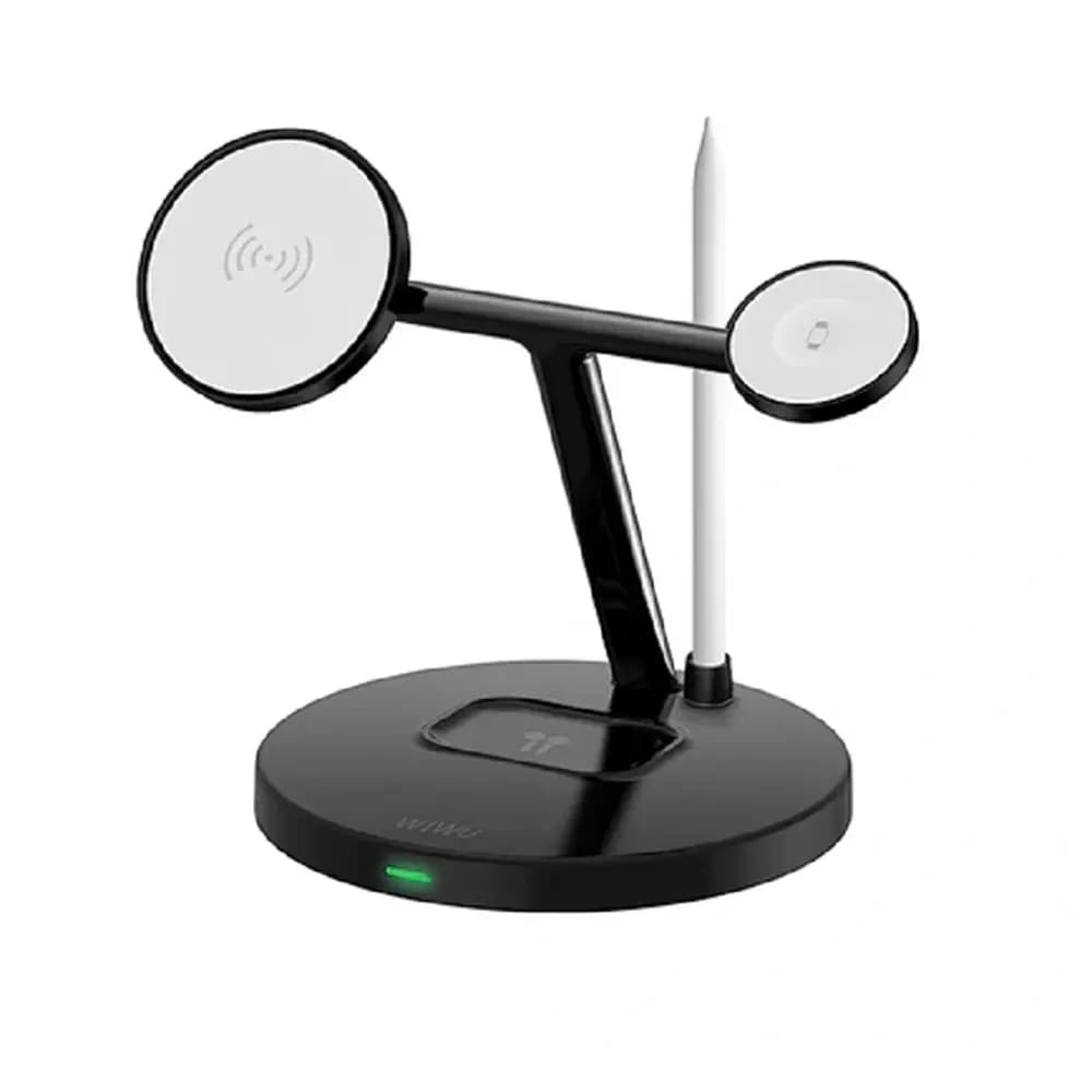Wiwu Magnetic 4-in-1 Wireless Charger with Stand 15W