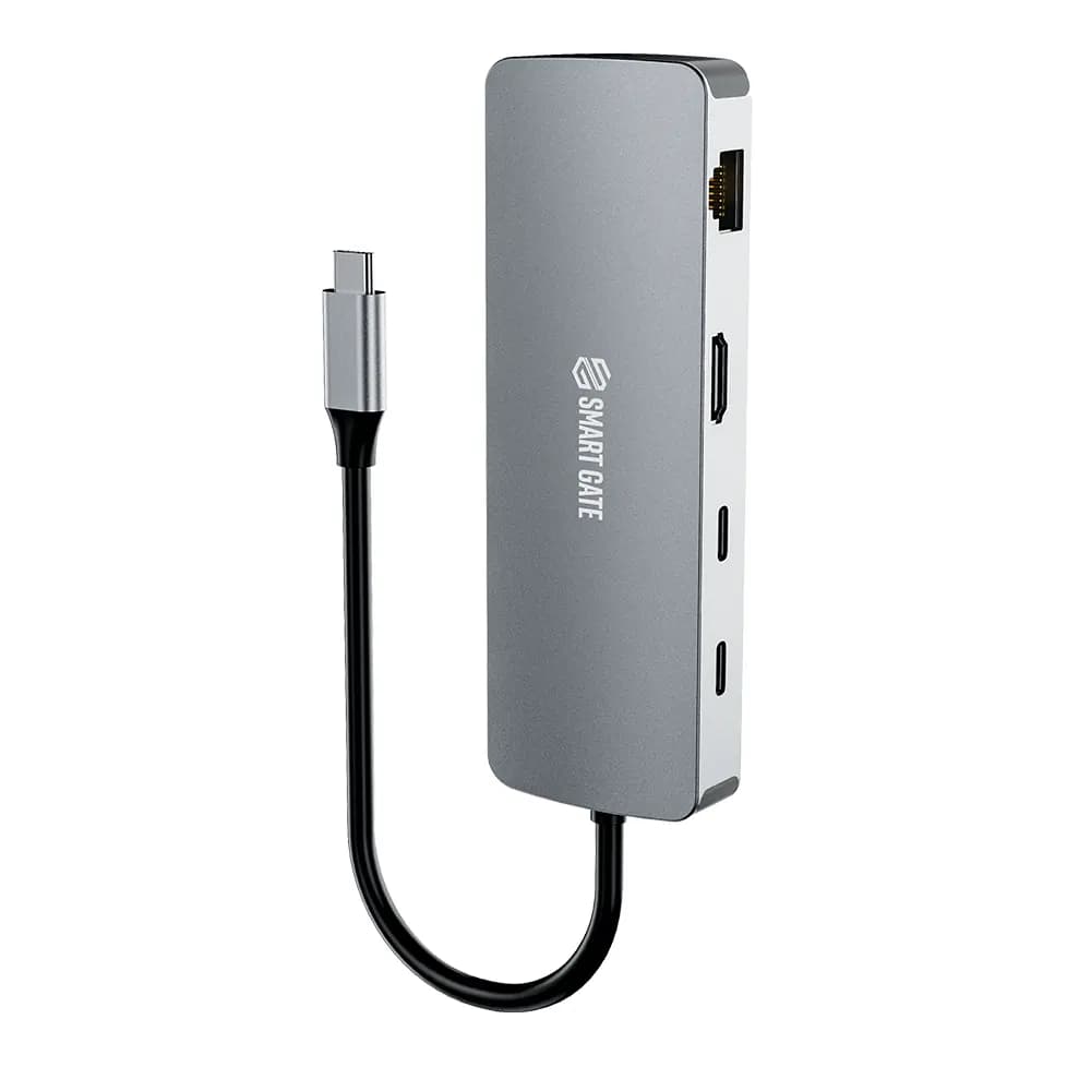 Smart Gate 8-in-1 Compact 4K USB-C Hub 100w