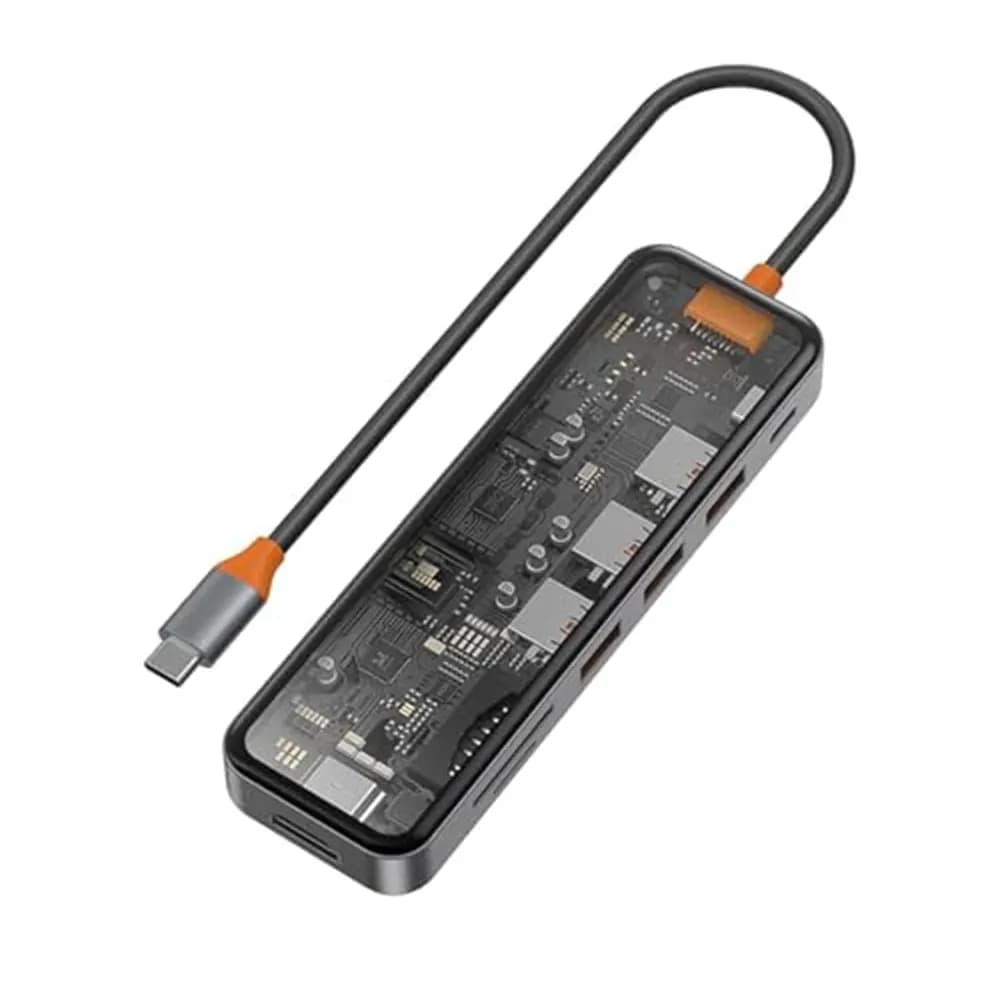 Wiwu CB007 Cyber HUB 7x1 TYPE-C 100W - Transparent