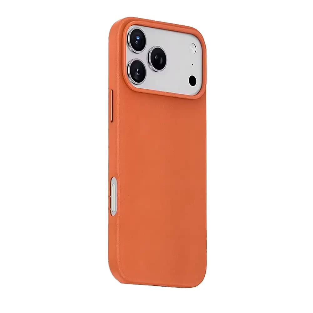 Green Lion Orange Leather Magsafe Case | iPhone 17 Pro