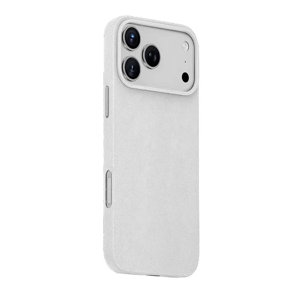 Green Lion White Leather Magsafe Case | iPhone 17 Pro Max