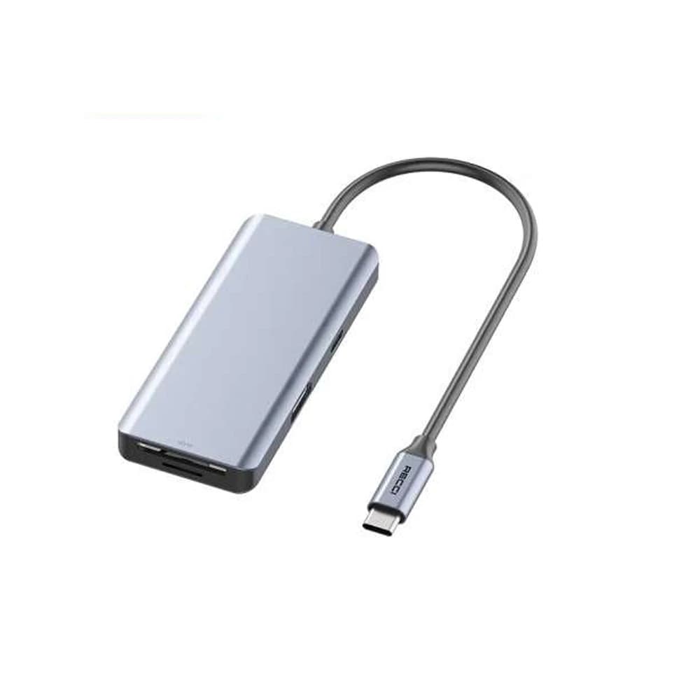 Recci RH07 HUB 7-In-1 With 100W PD Charging, 4K UHD HDMI, SD Card & USB 3.0